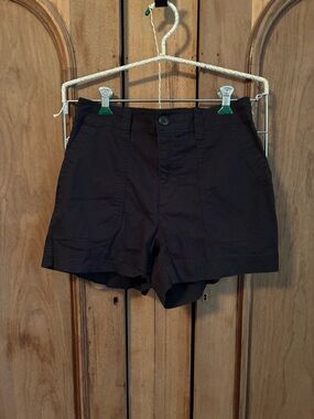 Old Navy Black High-Waist Cotton Blend Shorts